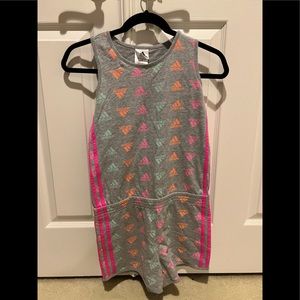 adidas Girls' Brand Love Print Sleeveless Romper Size 14